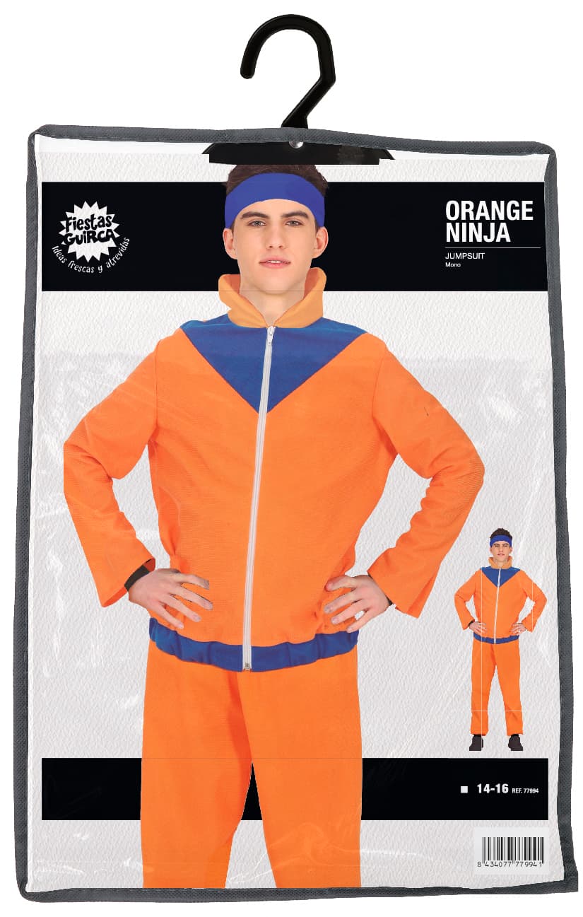 Orange ninja – kostume til drenge