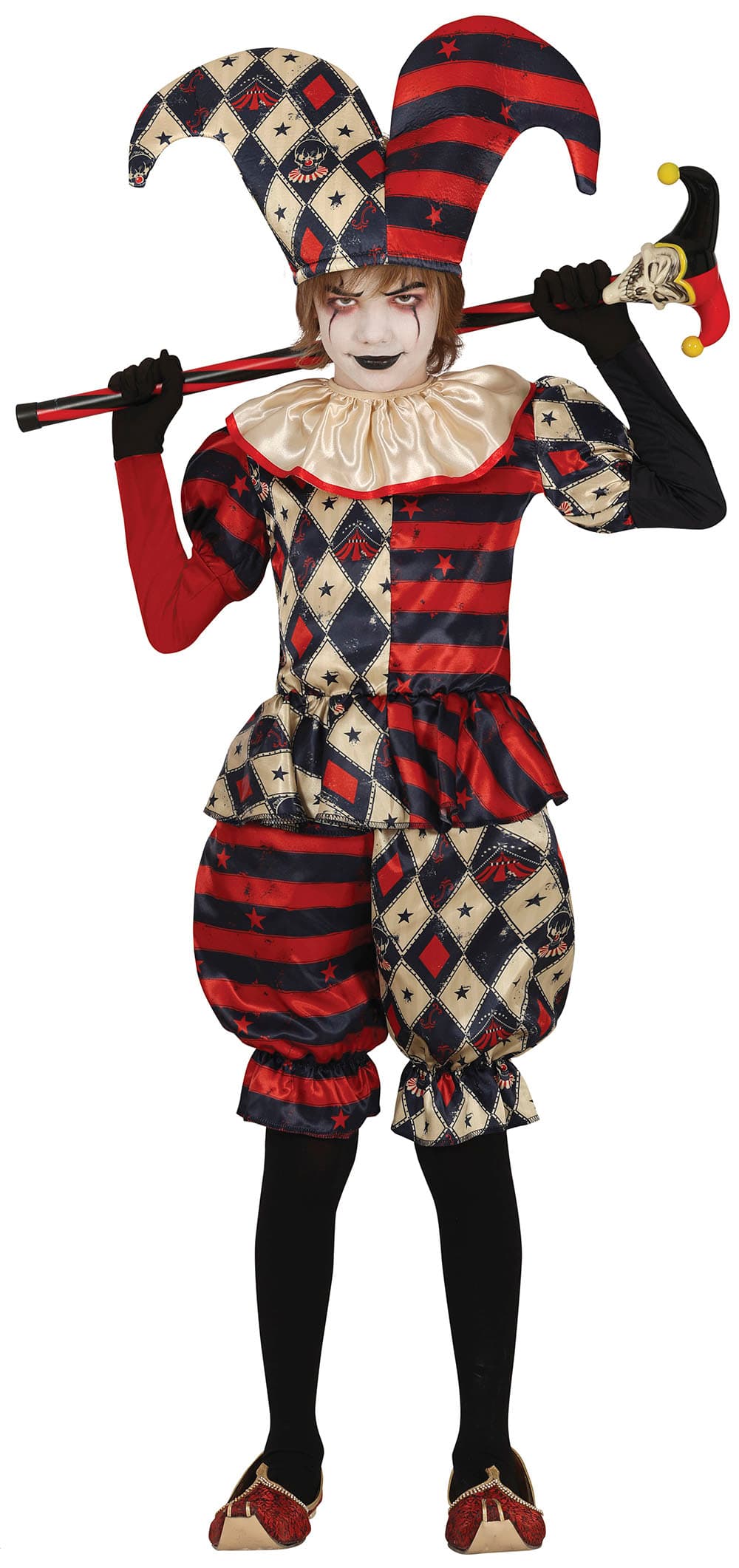 Harlekin med ruder – kostume til børn