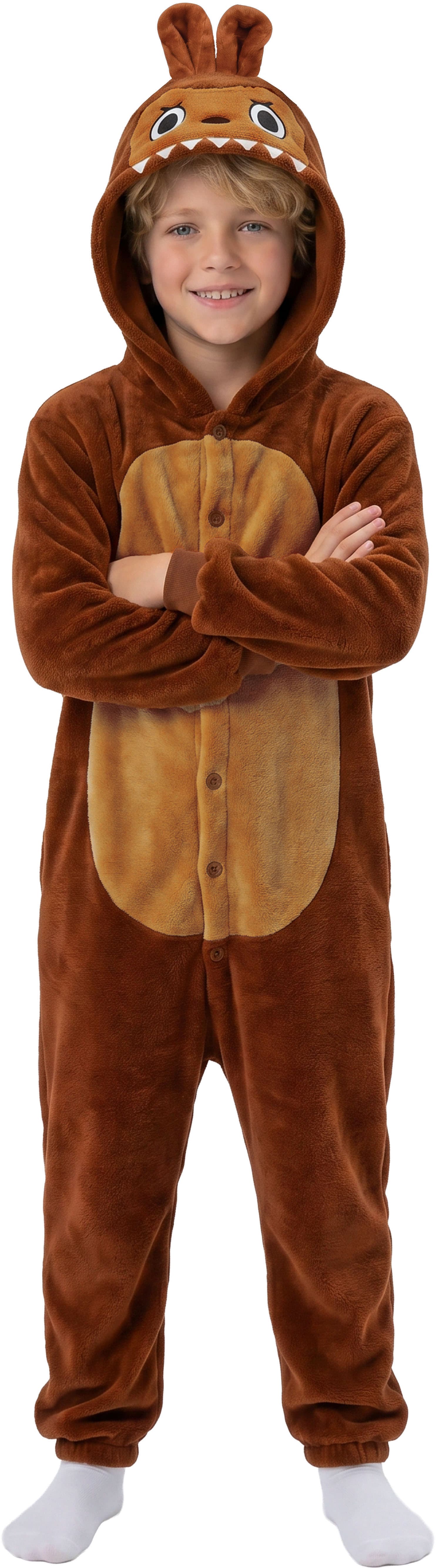 Brun Lulu-monsterpyjamas – kostume til børn