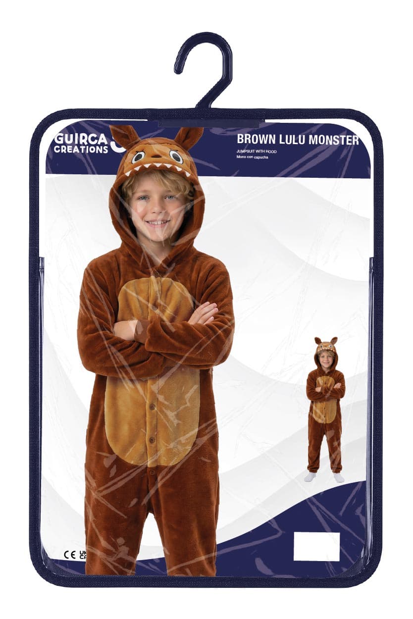 Brun Lulu-monsterpyjamas – kostume til børn