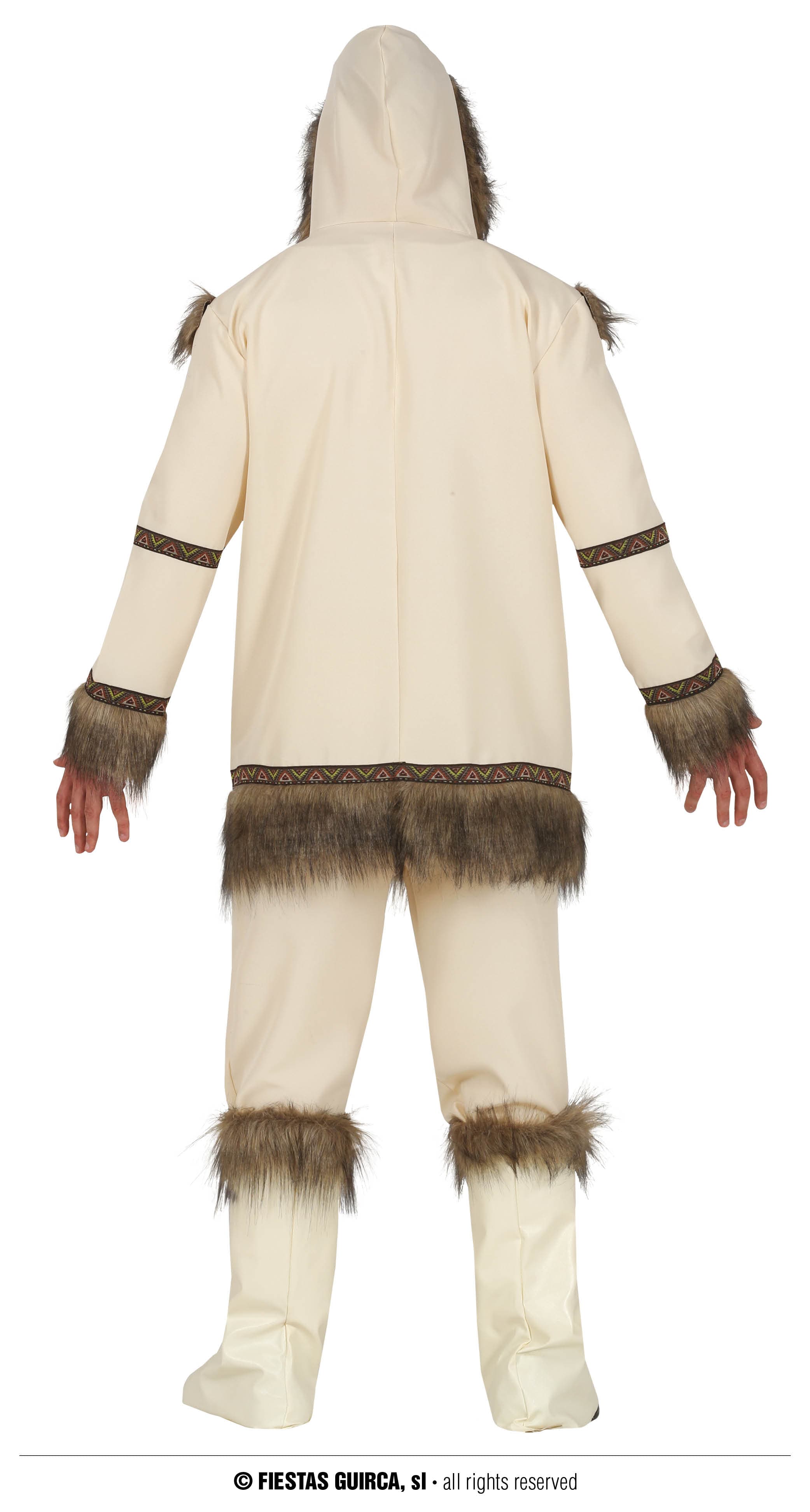 Inuit – kostume til herrer, beige og brun
