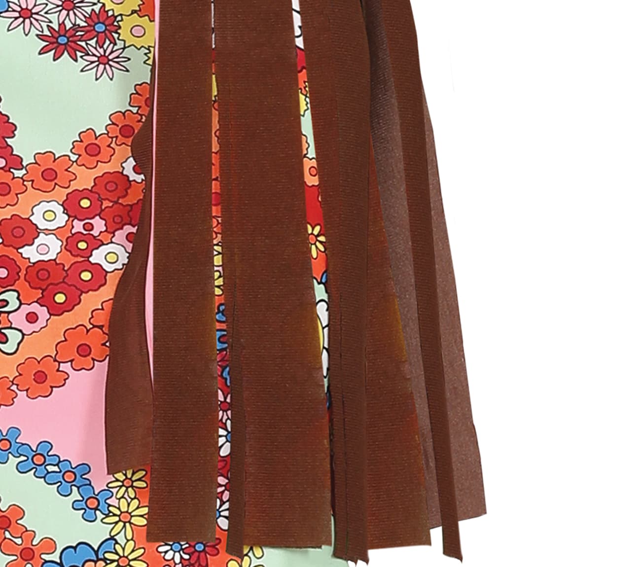 Hippie – kostume til damer, brun og flerfarvet, model 79391