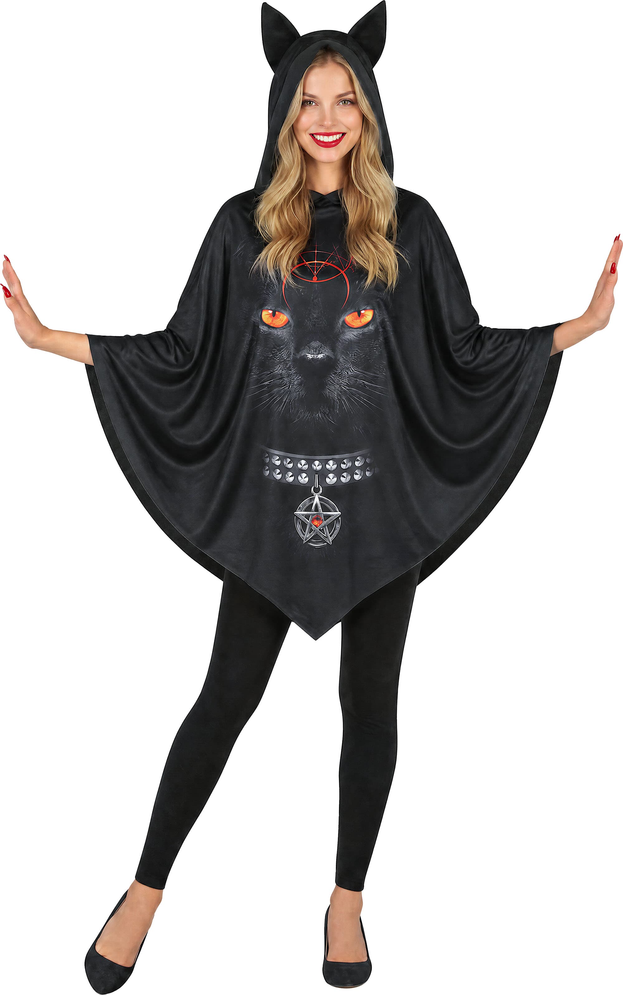 Katteponcho – kostume til damer