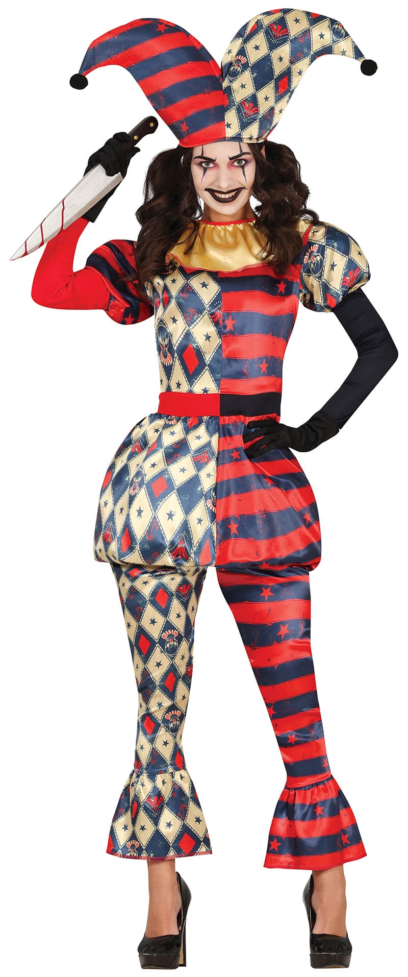 Harlekin med ruder – kostume til damer