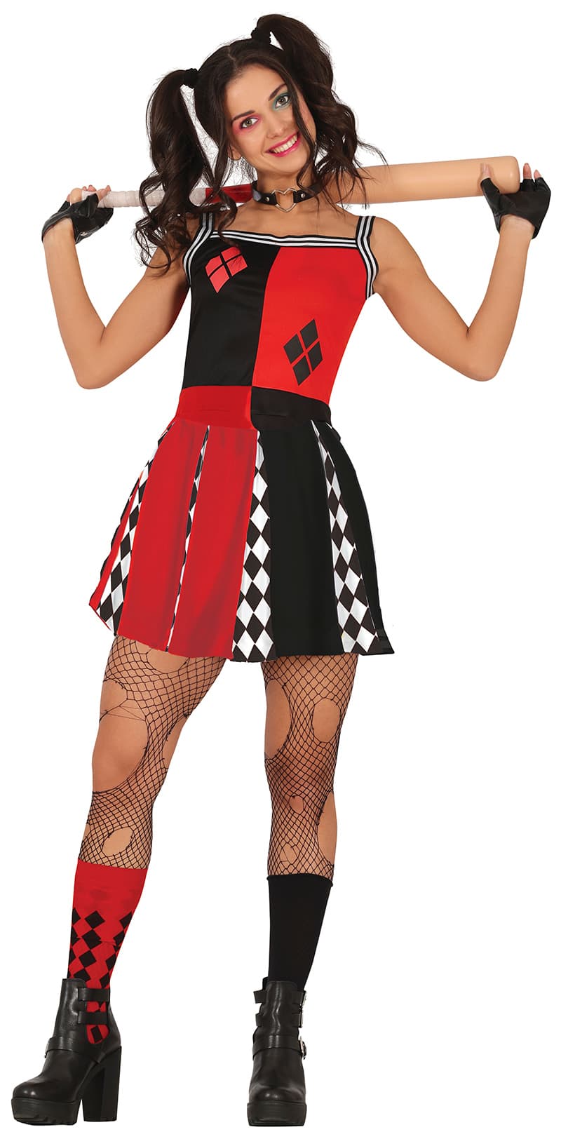 Harlekin-cheerleader – kostume til damer