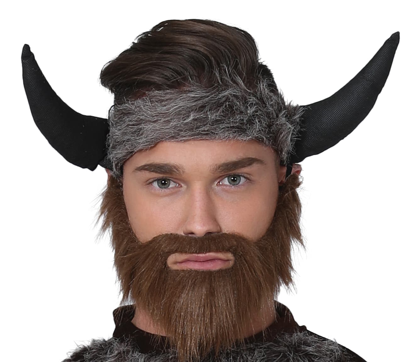 Viking – kostume til herrer, brun og grå