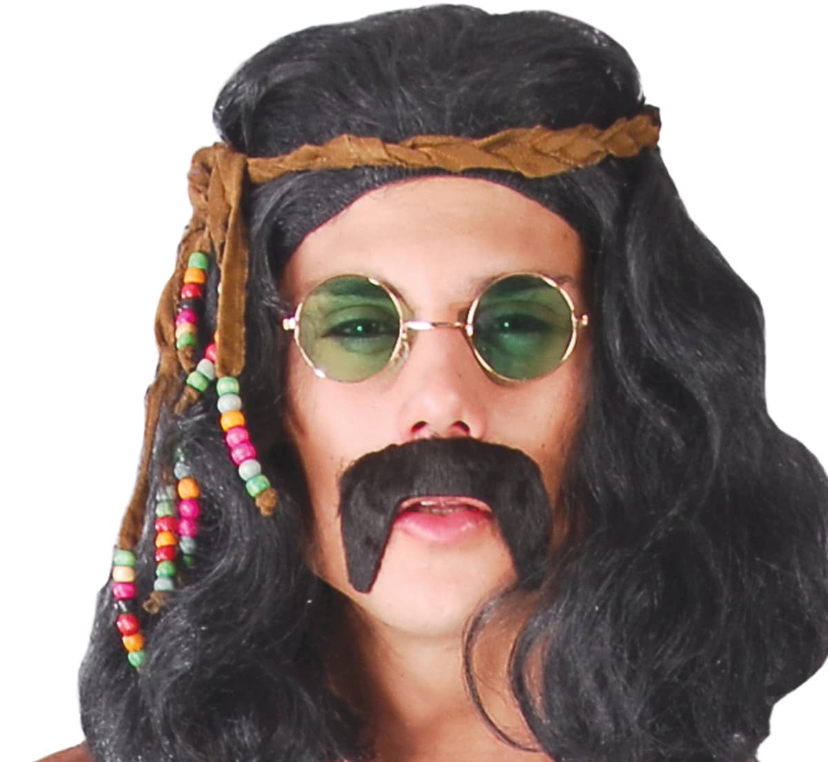 Blomsterhippie – kostume til herrer, brun