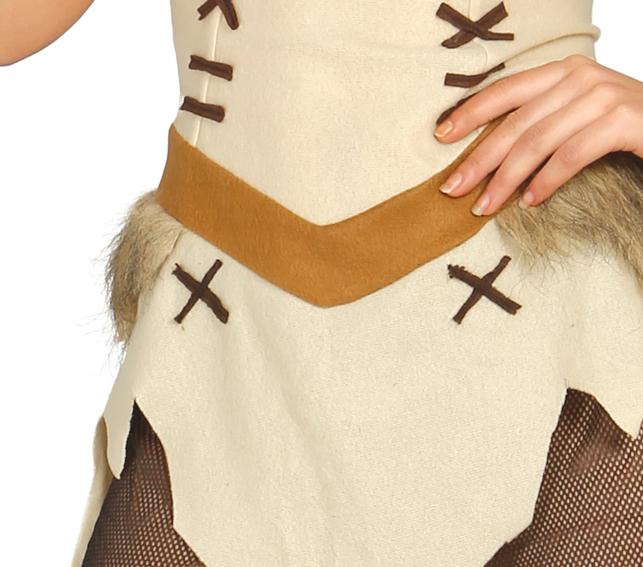 Viking – kostume til damer, beige og brun