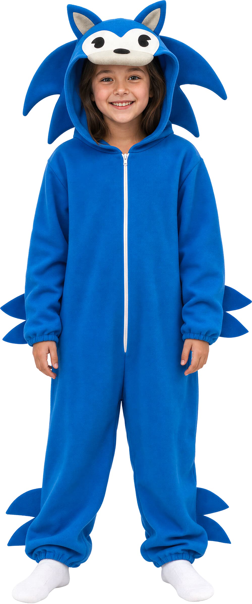 Blåt pindsvin – kostume til børn