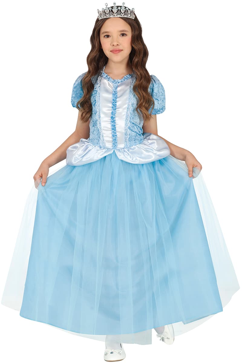 Blå fantasiprinsesse – kostume til piger