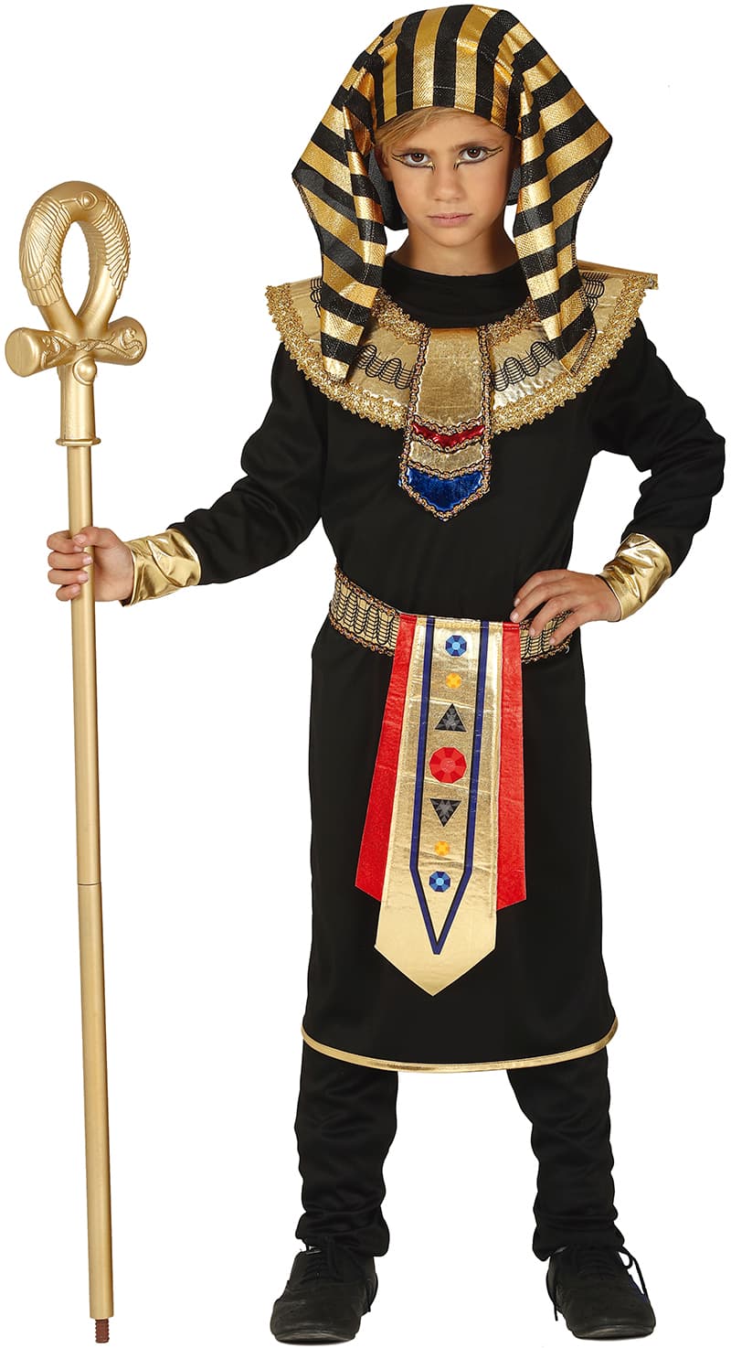 Egyptisk – kostume til drenge, sort og guld
