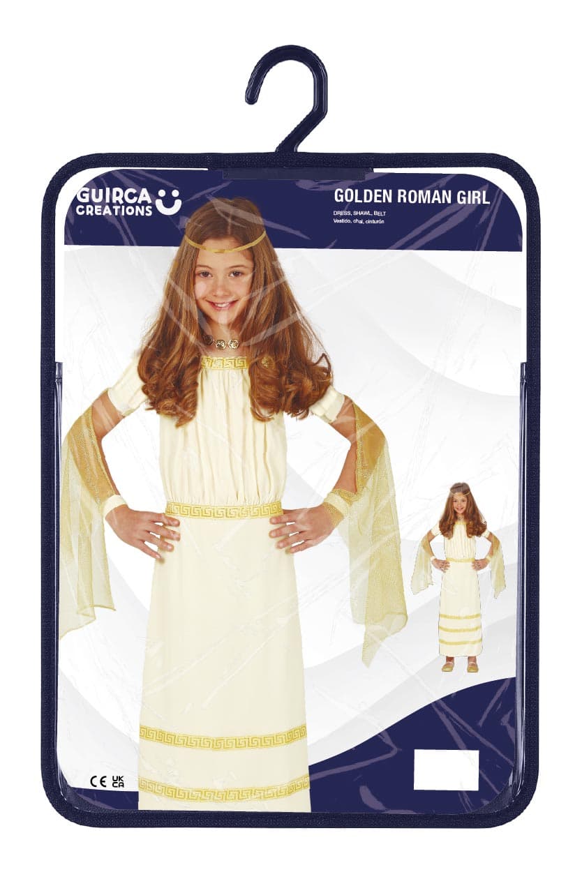 Romer – kostume til piger, beige og guld
