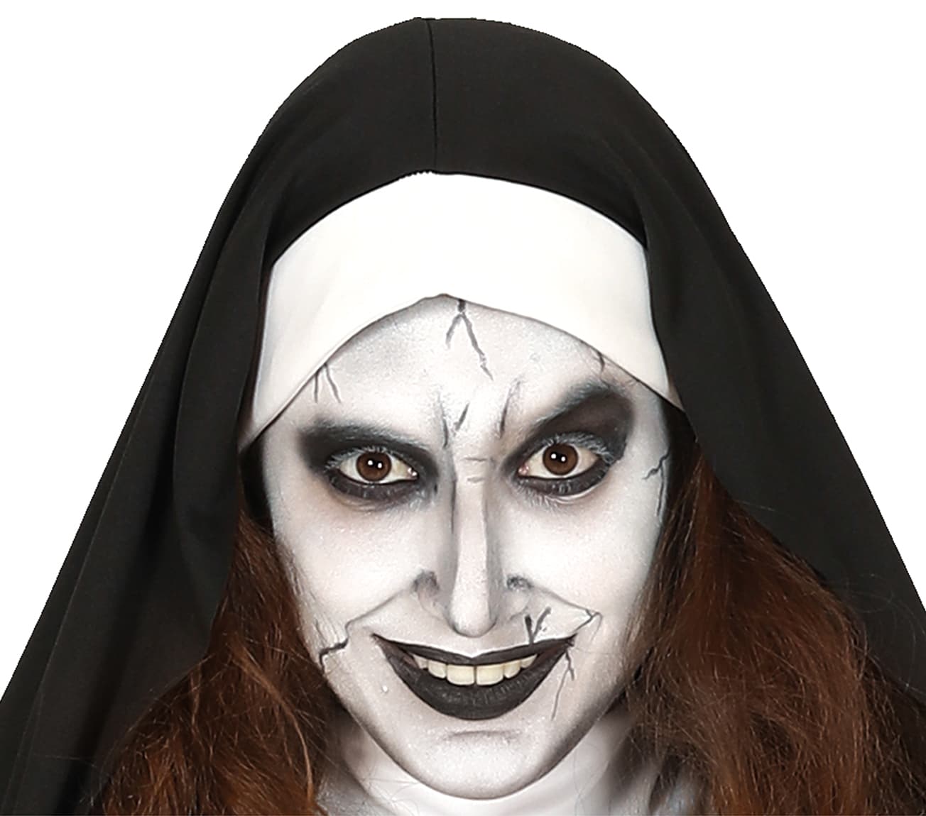 Nonne – kostume til damer, sort og hvid, model 84163