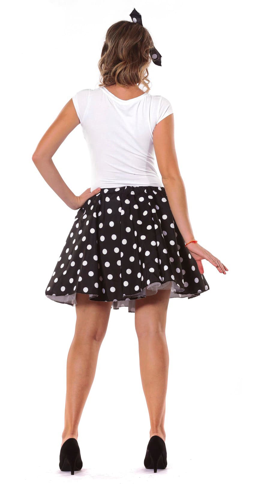 Sort pin-up-sæt, 42-44 (L), til voksne