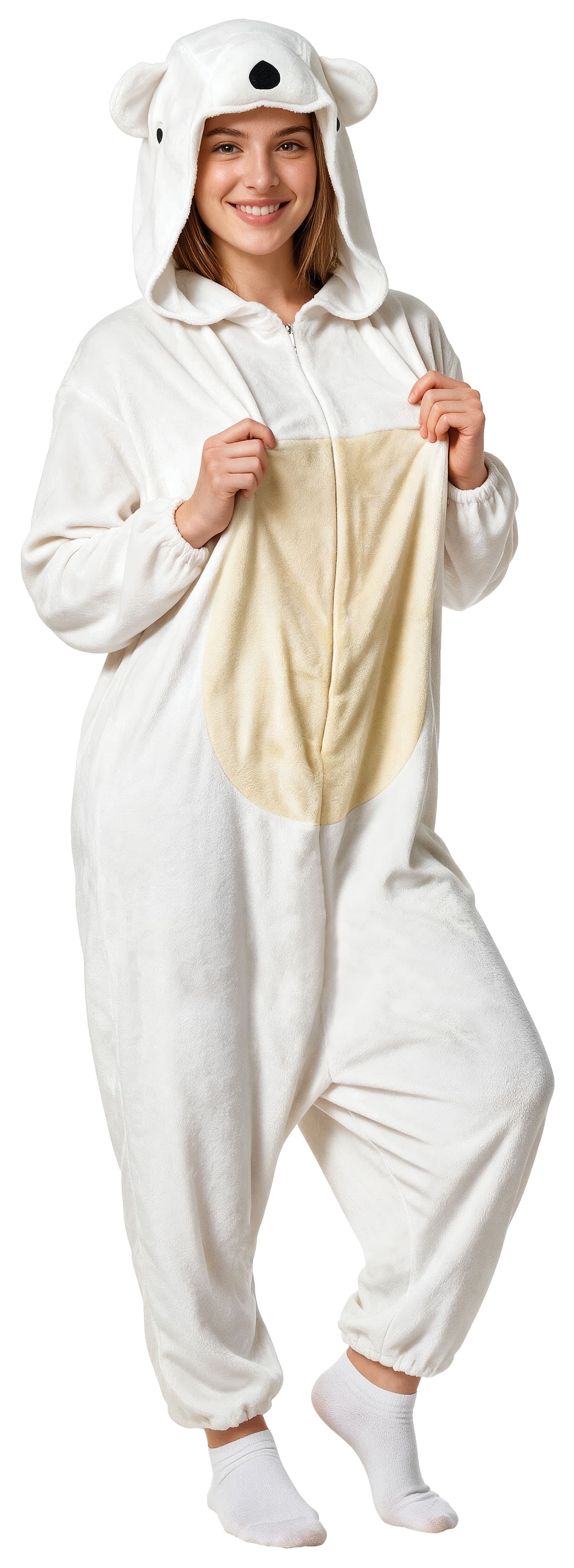 Isbjørn-kigurumi – kostume til voksne