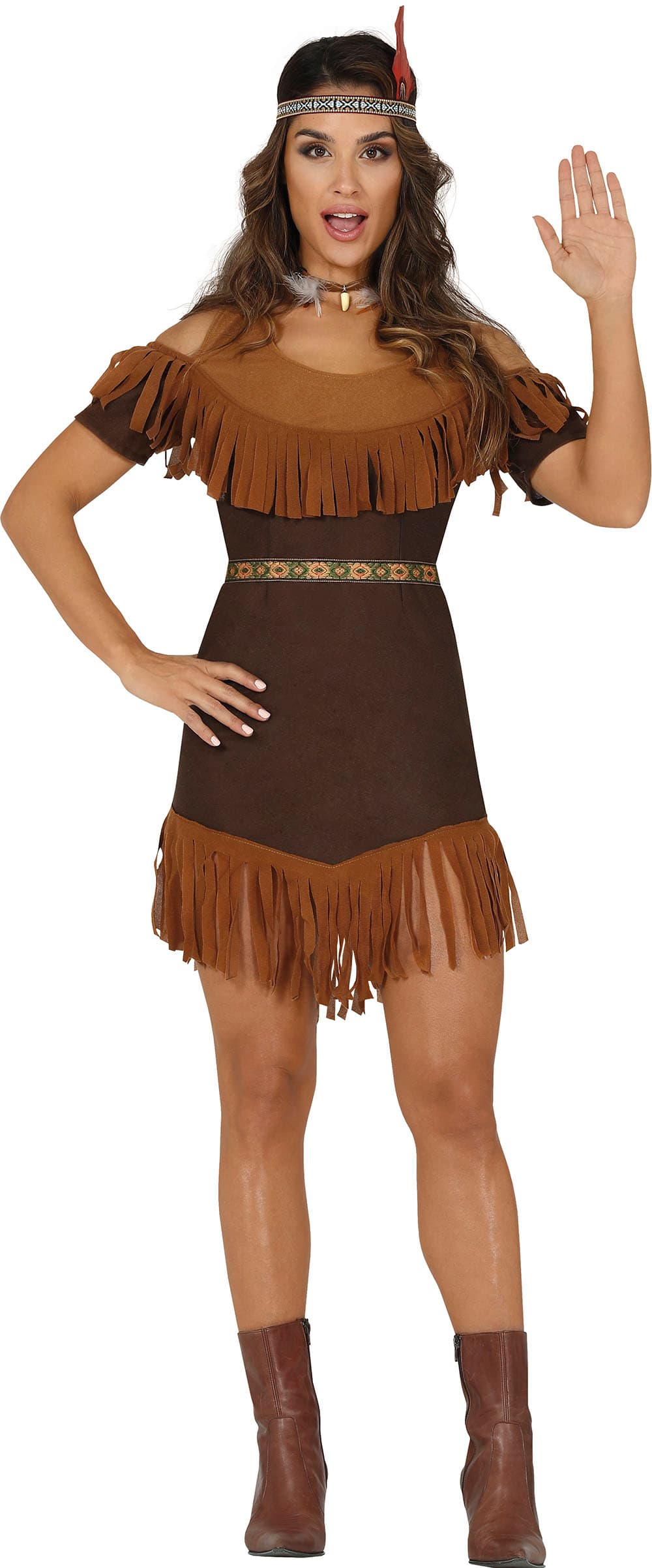 Indisk – kostume til damer, brun, model 86386