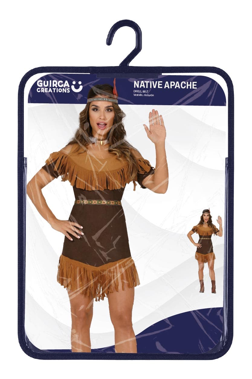Indisk – kostume til damer, brun, model 86386