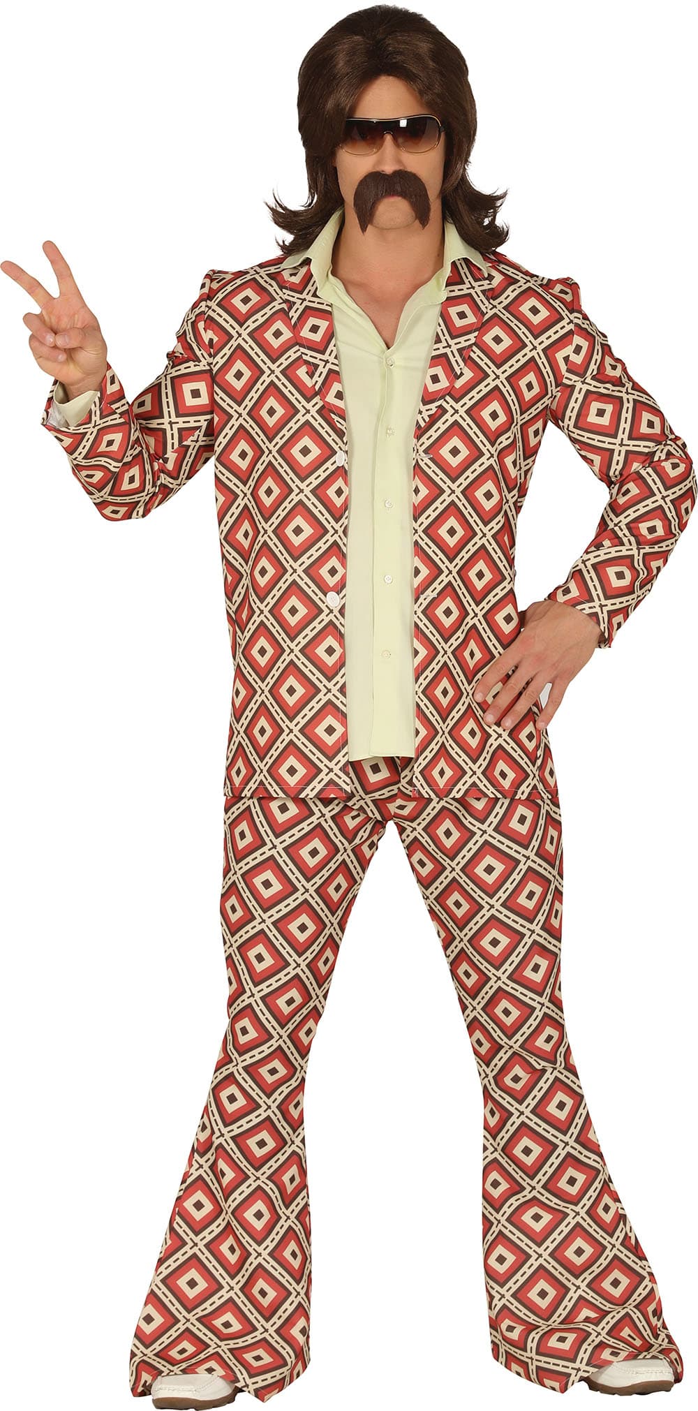 70'er – kostume til herrer, flerfarvet, model 86444