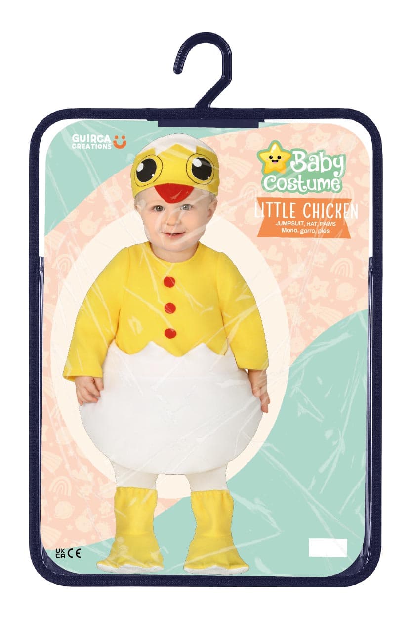 Kylling – kostume til baby, gul og hvid