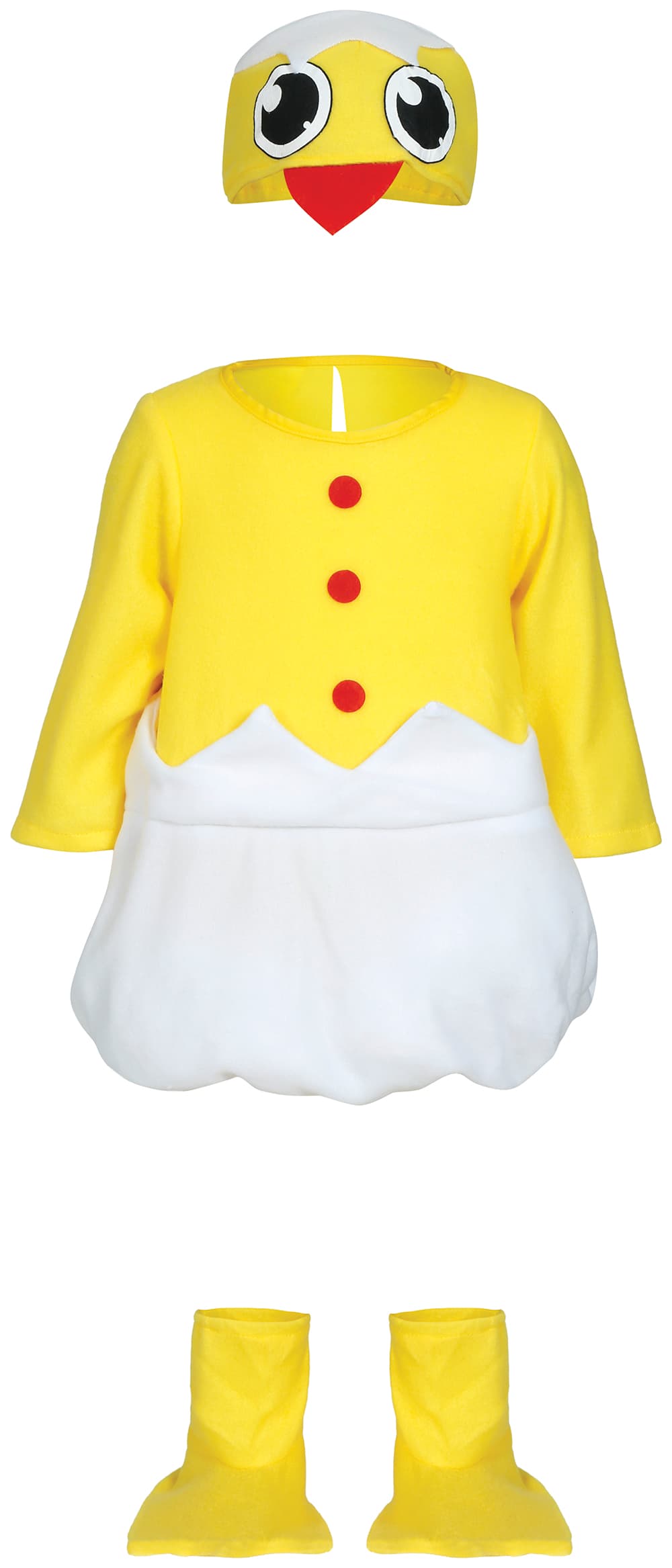 Kylling – kostume til baby, gul og hvid