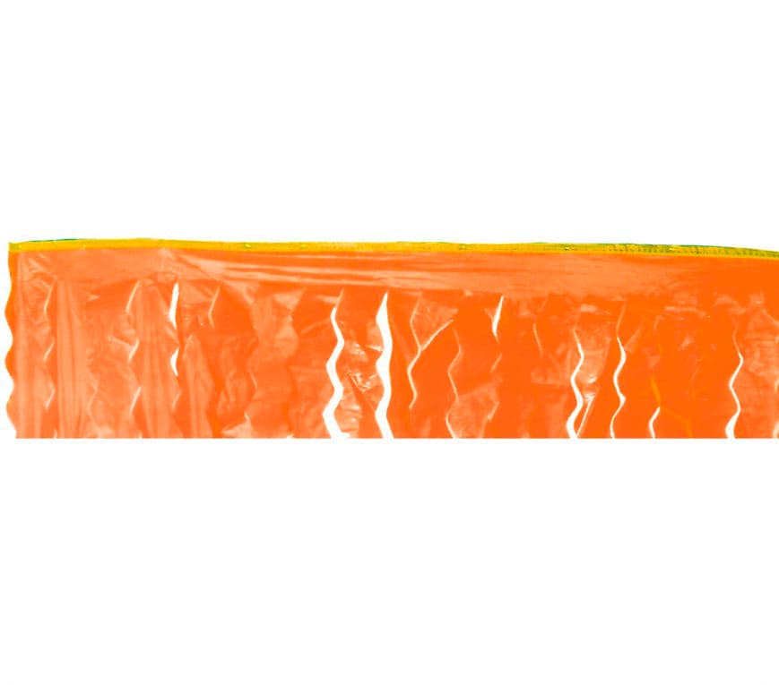 Pose med 25 m frynseguirlande i plastik, orange