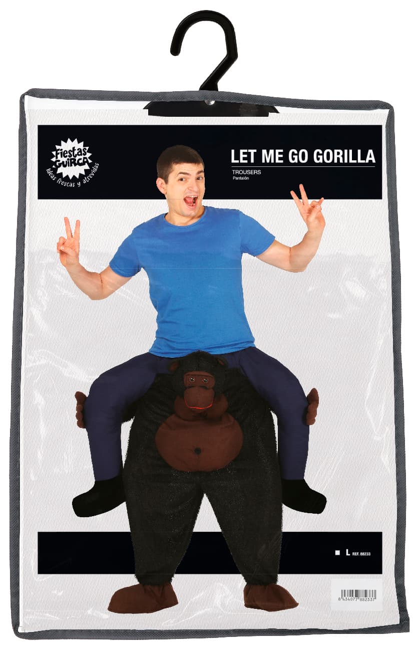 Båret af gorilla – kostume til voksne