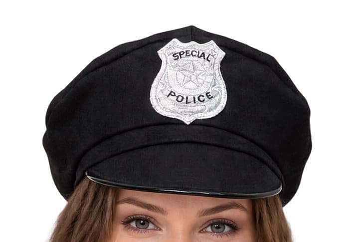 Politi – kostume til damer, blå og sort, model 88294