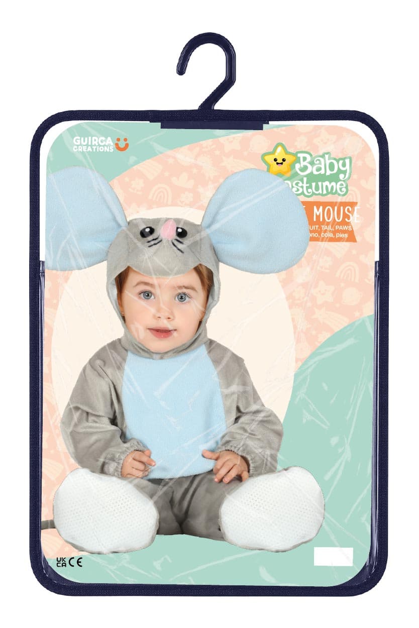 Lille mus – kostume til baby, grå