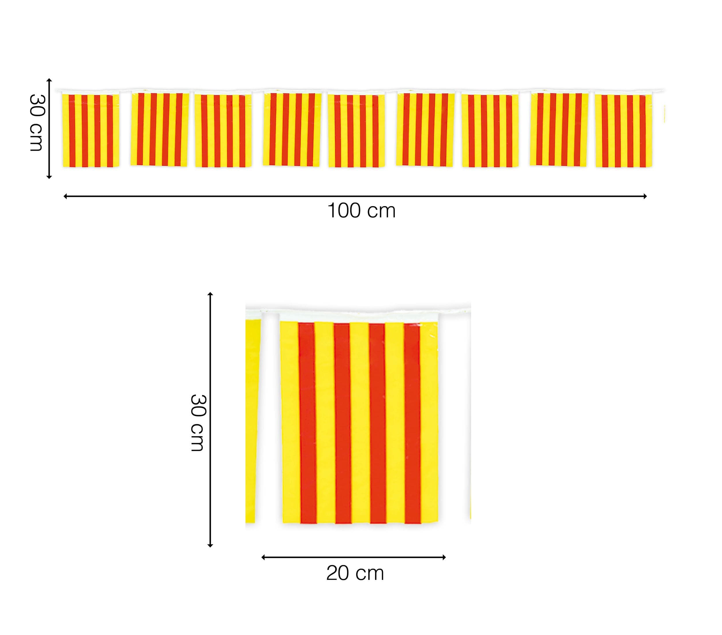 Pose med 50 m catalanske flag, plastik, 20 × 30 cm