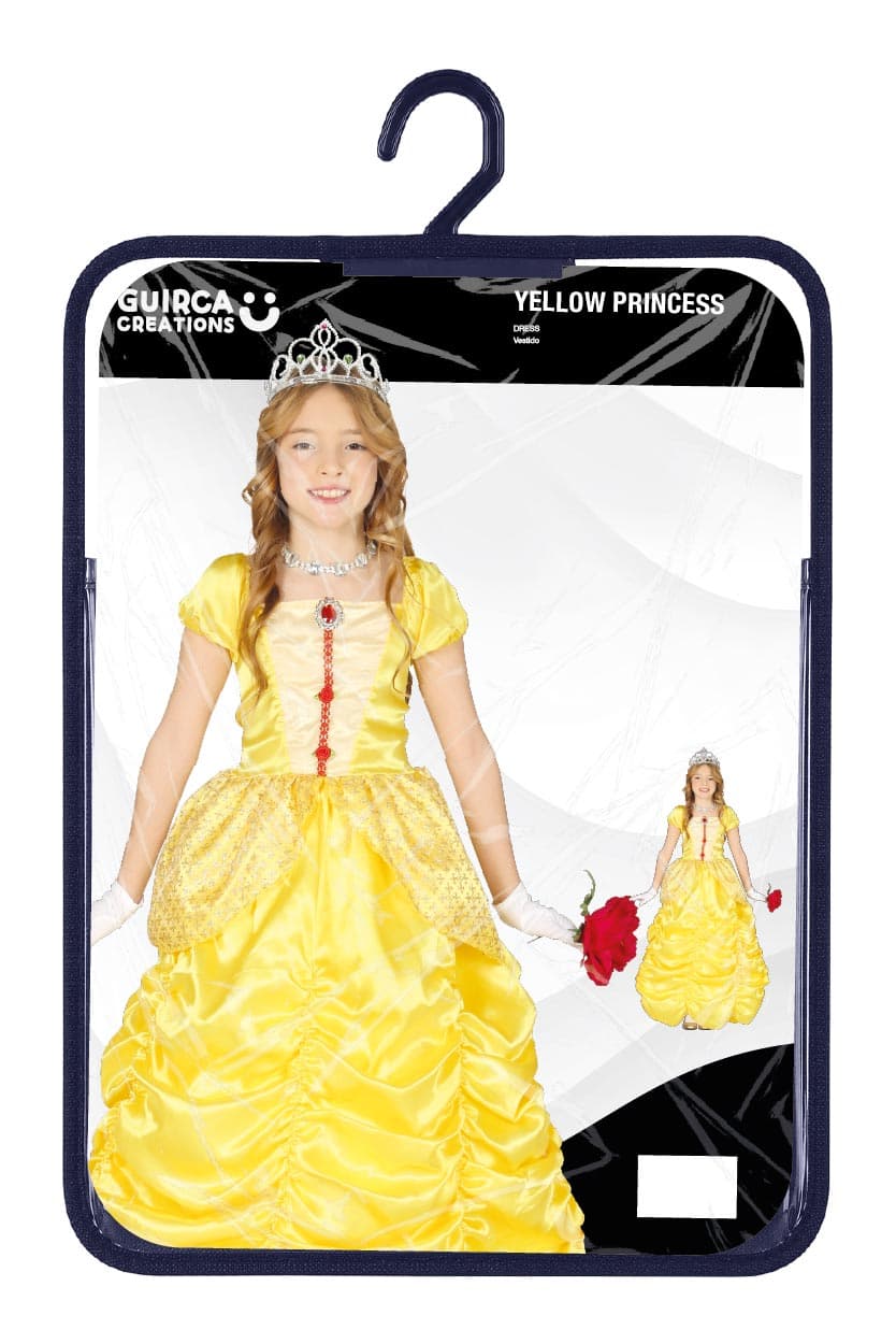 Gul prinsesse – kostume til piger
