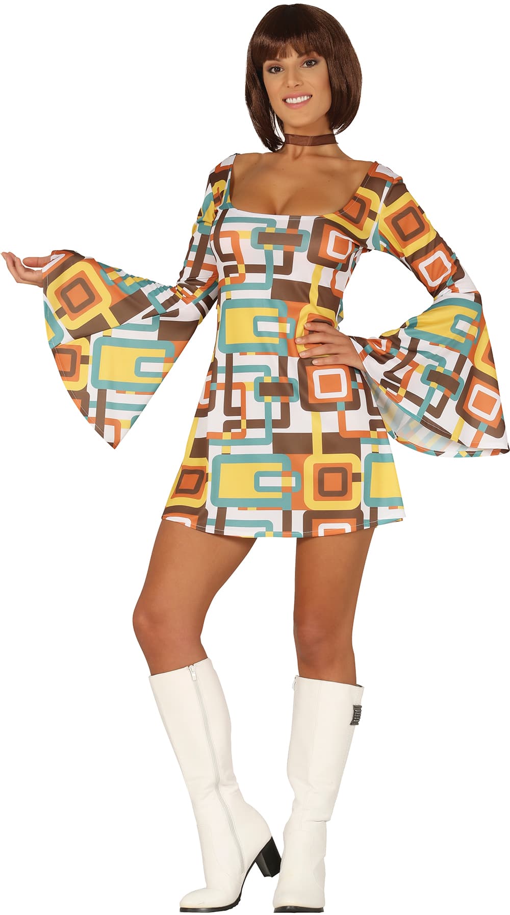 Disco – kostume til damer, flerfarvet, model 88549