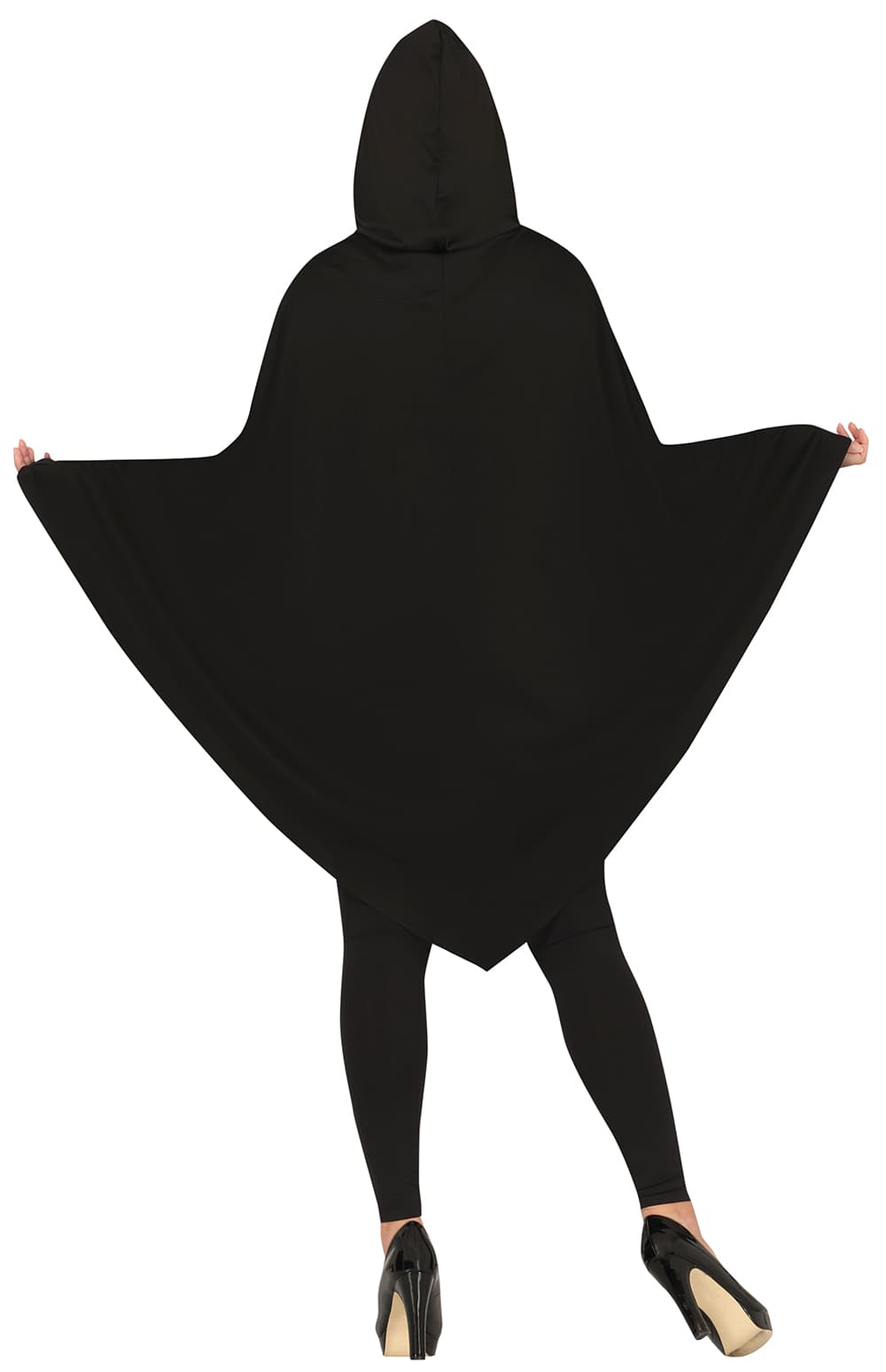 Catrina-poncho – kostume til damer, sort