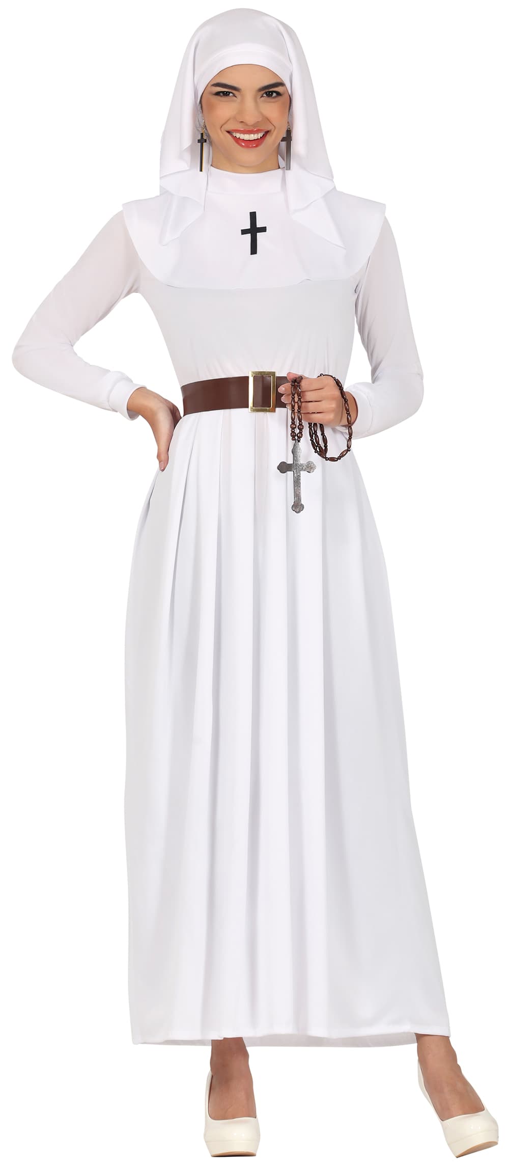 Hvid nonne – kostume til damer