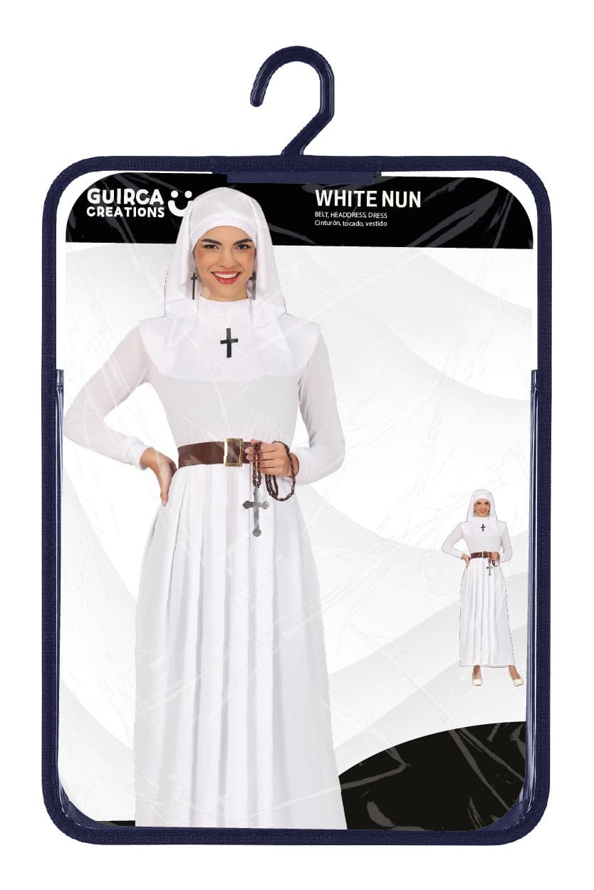 Hvid nonne – kostume til damer