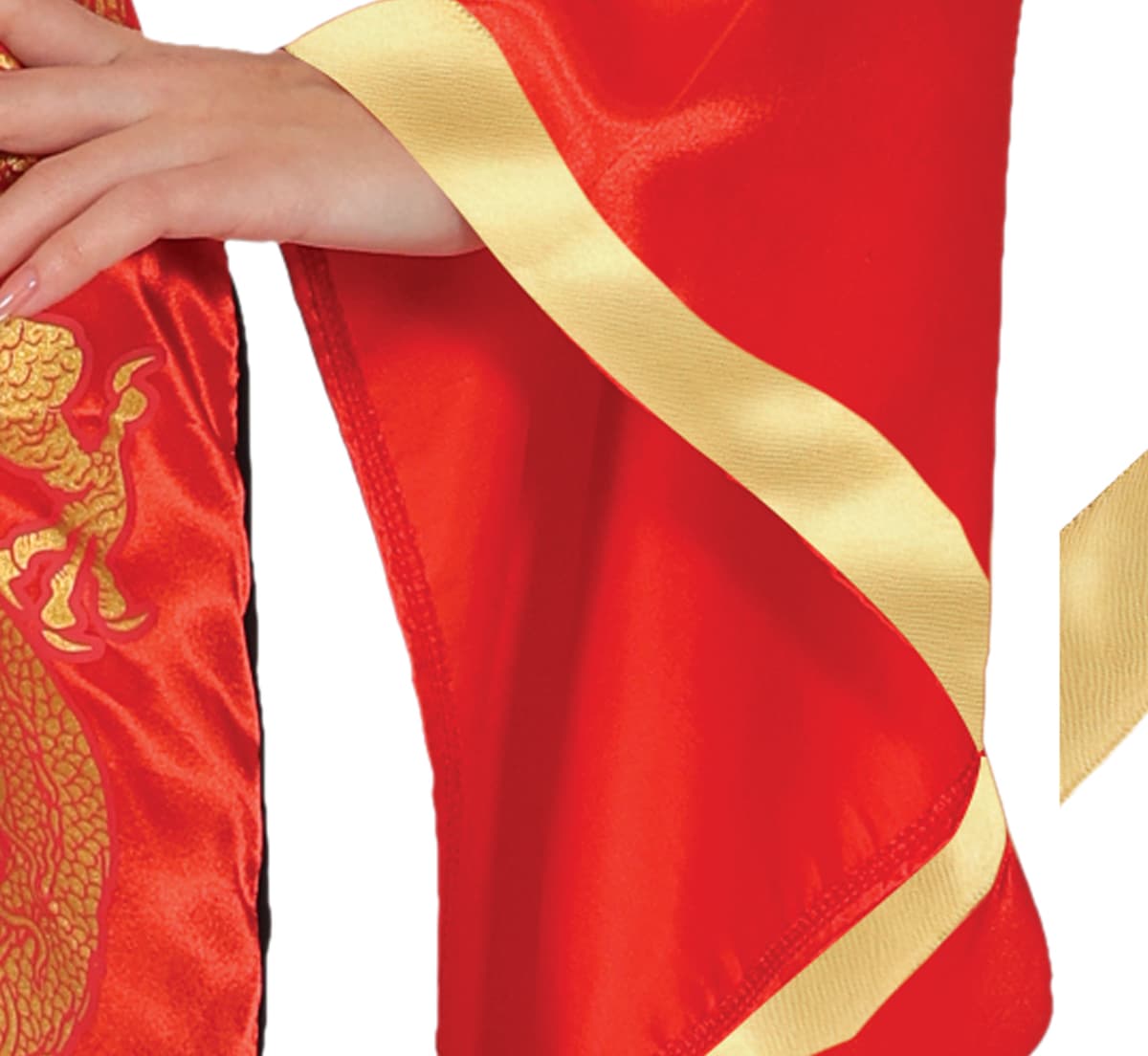 Kinesisk – kostume til damer, rød og sort, model 89018