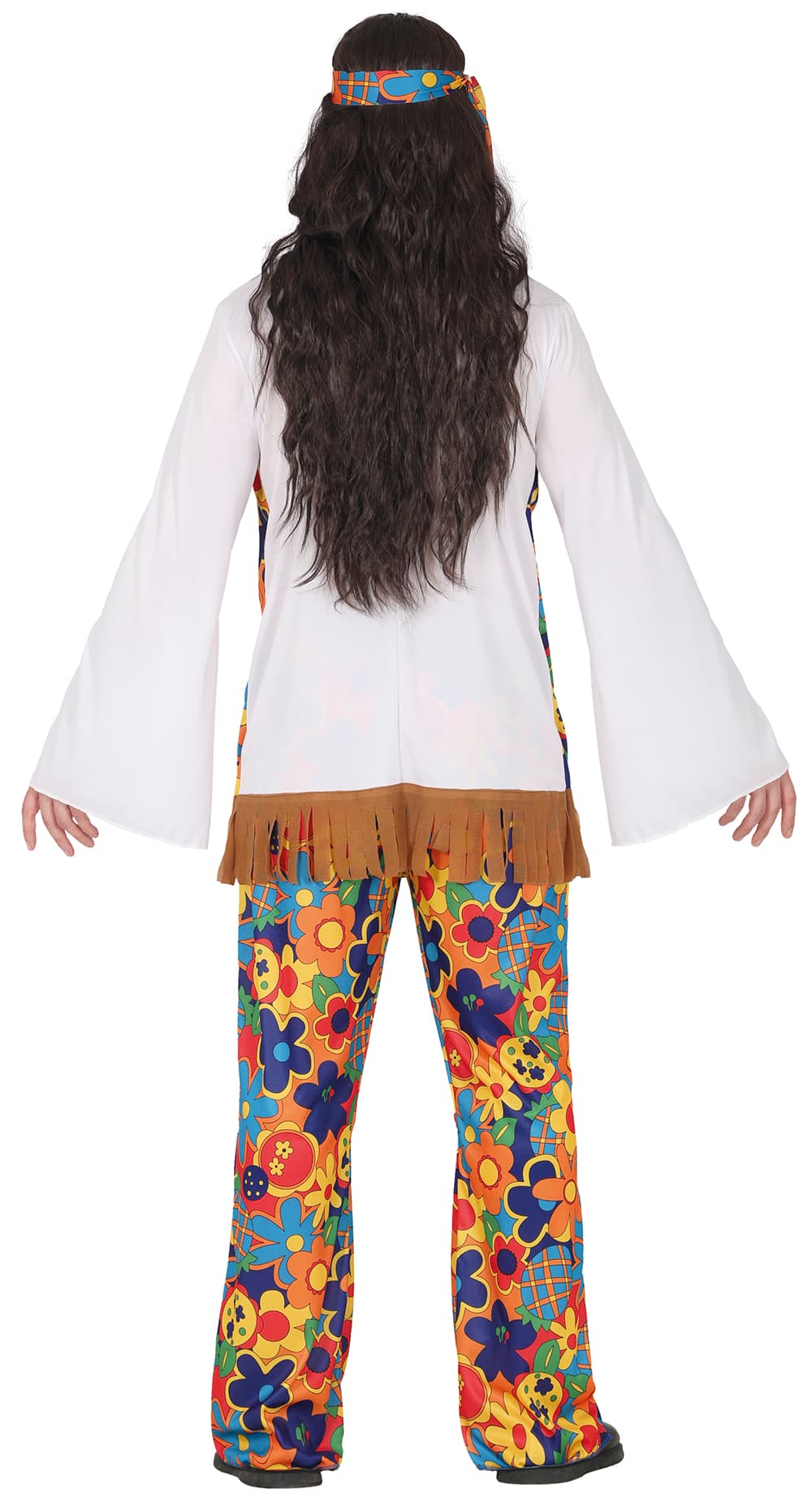 Blomsterhippie – kostume til herrer, flerfarvet