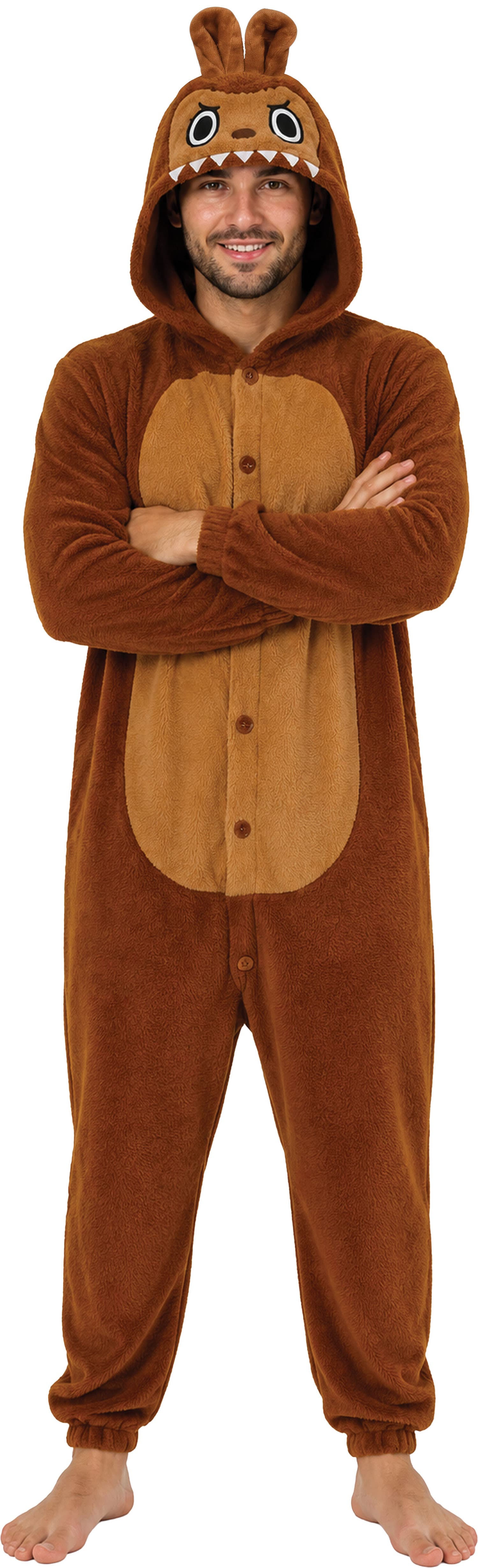 Brun Lulu-monsterpyjamas – kostume til herrer