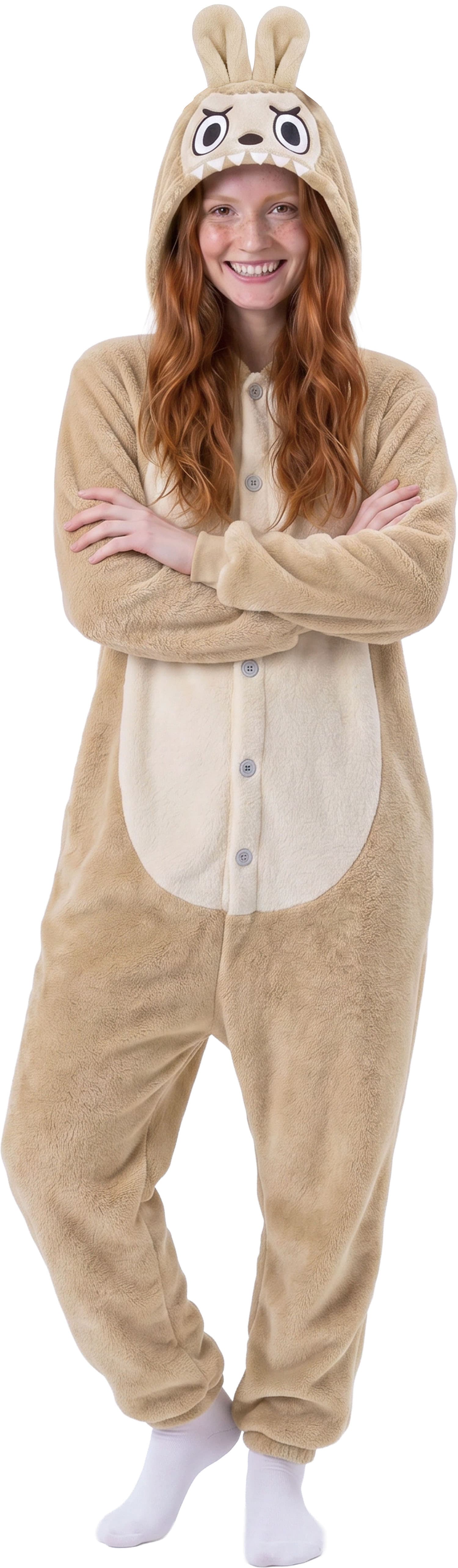 Beige Lulu-monsterpyjamas – kostume til damer