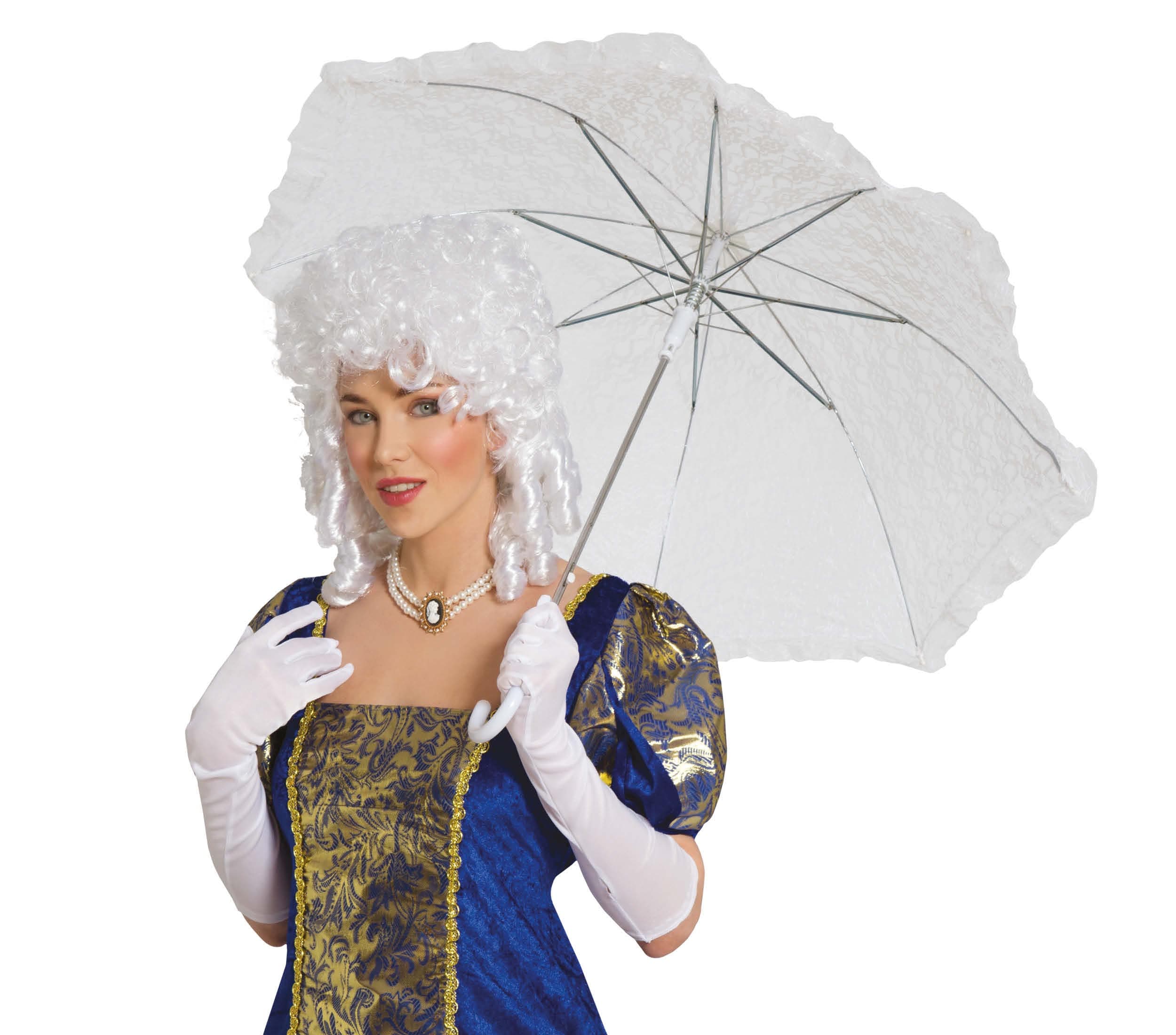 Hvid parasol, 60 × 70 cm