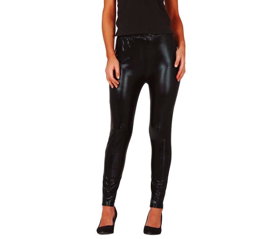 Sorte metalliske leggings