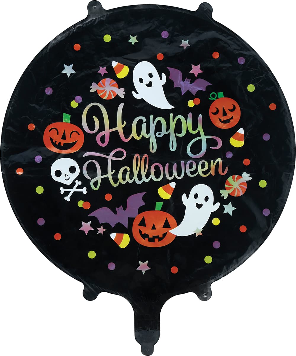 Ballon "Happy Halloween" i aluminium, 50 cm