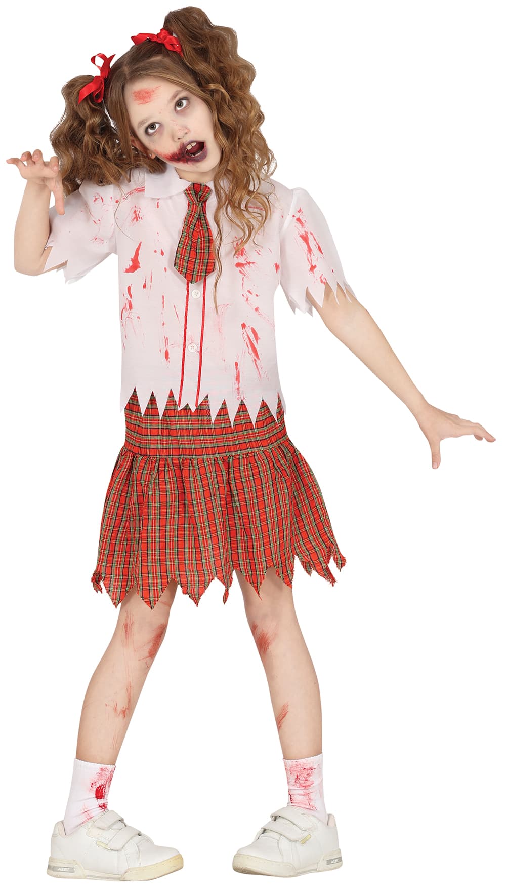 Zombie-skoleelev – kostume til piger
