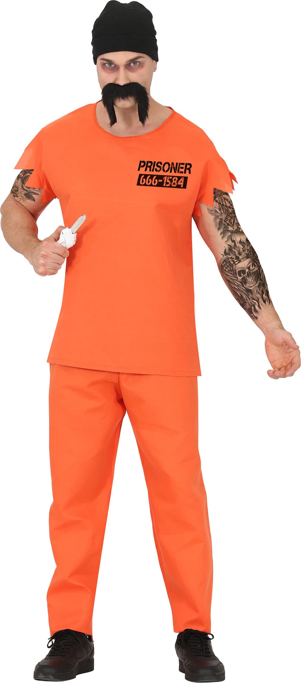 Fange – kostume til herrer, orange, model 84205