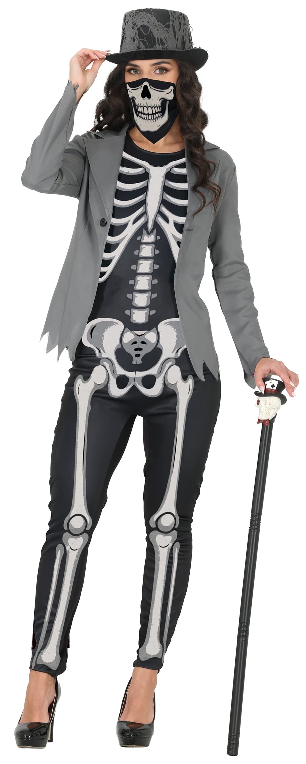 Skeletjakkesæt – kostume til damer